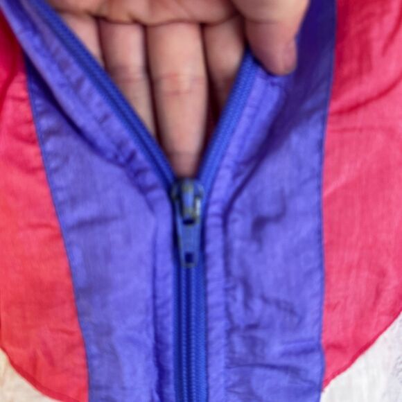 Bolo Spirit VTG 80s Track Nylon Jacket Colorful Full Zip Lightweight Size Medium - Picture 10 of 12